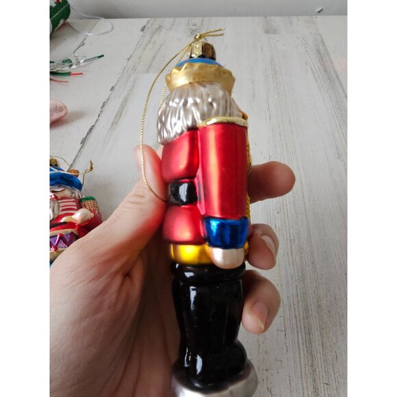 Lao-mai Glass nutcracker ornament set soldier Xmas tree - Picture 10 of 14